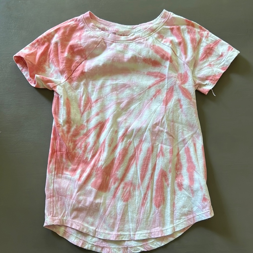 Pink tie-dye T-shirt